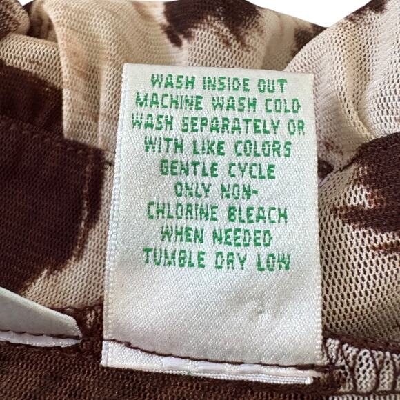 Laura Ashley Woman 2X Leopard Animal Print Semi Sheer Blouse Mob Wife Western - Picture 9 of 10